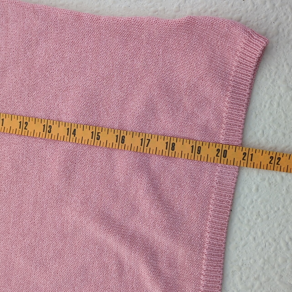 SER.O.YA | Alivia Knit Top Pale Blush Pink Size XL Retrofete Euro Chic Cropped - Picture 15 of 16